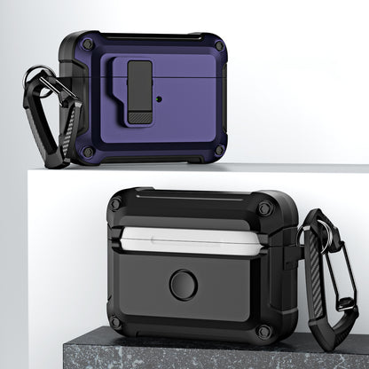 For AirPods Pro (Gen 2) (USB-C) / Pro 2 Shockproof TPU+PC Case Bluetooth Earbuds Charging Case Cover with Buckle