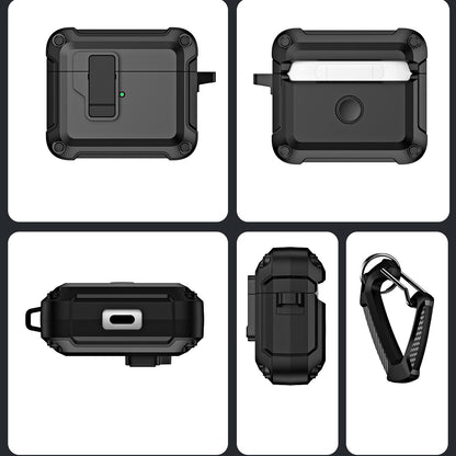 Anti-Drop TPU+PC Case for Apple AirPods 3 Bluetooth Headset Charging Case Cover with Buckle