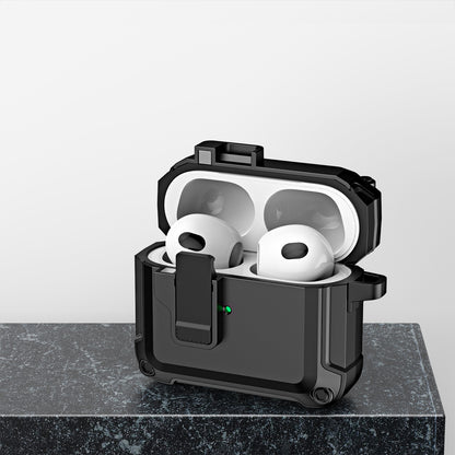 Anti-Drop TPU+PC Case for Apple AirPods 3 Bluetooth Headset Charging Case Cover with Buckle
