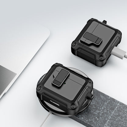 Anti-Drop TPU+PC Case for Apple AirPods 3 Bluetooth Headset Charging Case Cover with Buckle