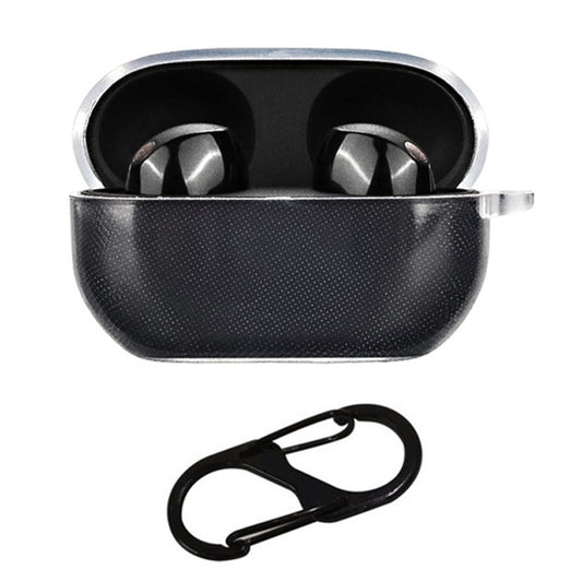 For Sony WF-1000XM5 Charging Bin Sleeve Clear Bluetooth Earphone TPU Case Cover with Buckle