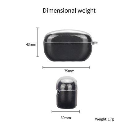 For Sony WF-1000XM5 Charging Bin Sleeve Clear Bluetooth Earphone TPU Case Cover with Buckle
