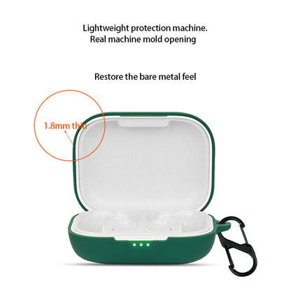 For SoundPEATS GoFree Bluetooth Earphone Silicone Case Shockproof Headphone Charging Bin Cover with Buckle