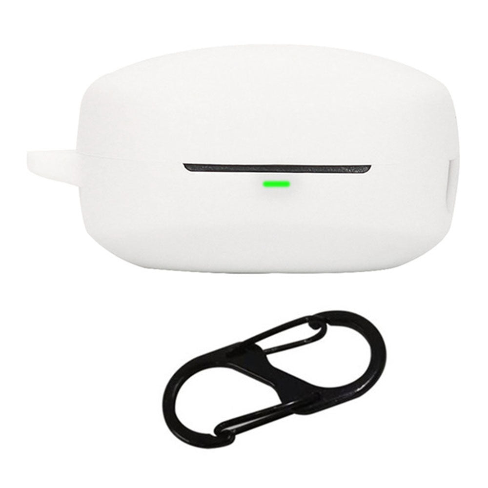 For QCY T13 X Silicone Protective Cover Bluetooth Earphone Anti-drop Case with Anti-lost Buckle
