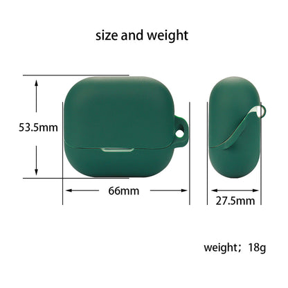 For Libratone AIR+3 Bluetooth Earphone Anti-drop Case Silicone Protective Cover with Anti-lost Buckle