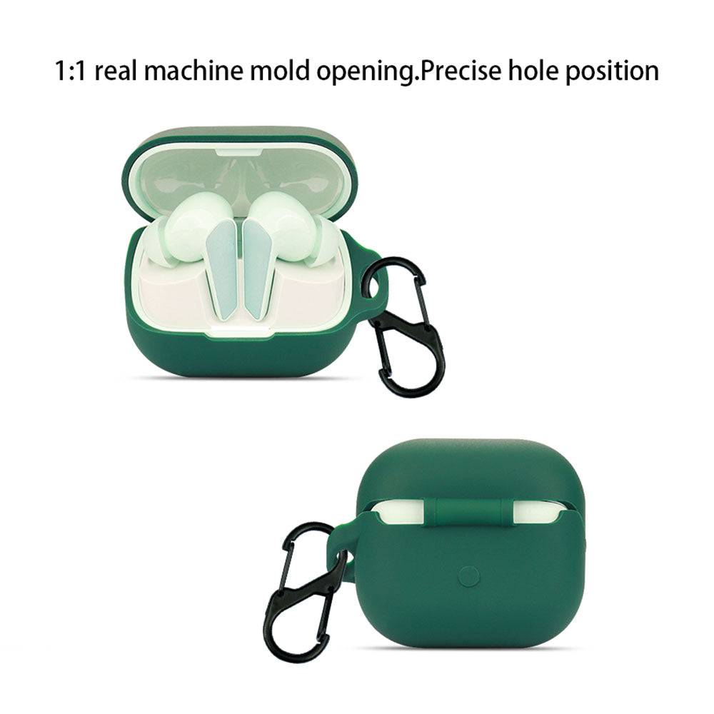 For Libratone AIR+3 Bluetooth Earphone Anti-drop Case Silicone Protective Cover with Anti-lost Buckle