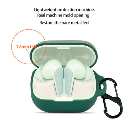 For Libratone AIR+3 Bluetooth Earphone Anti-drop Case Silicone Protective Cover with Anti-lost Buckle