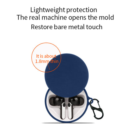 For Oraimo FreePods 4 Earphone Anti-drop Sleeve Silicone Protective Cover with Anti-lost Buckle