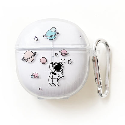 For Vivo TWS Air Pattern Print Bluetooth Earphone Cover Clear TPU Protective Case
