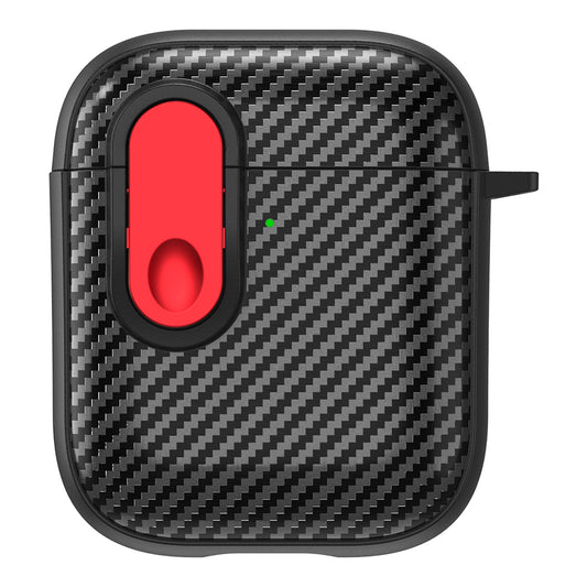 Earphone Protective Case for Apple AirPods with Charging Case (2016) / (2019) / AirPods with Wireless Charging Case (2019) , Buckle Design TPU+PC Cover