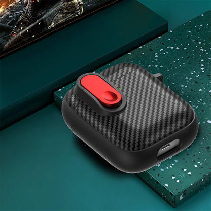 Earphone Protective Case for Apple AirPods with Charging Case (2016) / (2019) / AirPods with Wireless Charging Case (2019) , Buckle Design TPU+PC Cover