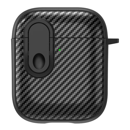 Earphone Protective Case for Apple AirPods with Charging Case (2016) / (2019) / AirPods with Wireless Charging Case (2019) , Buckle Design TPU+PC Cover