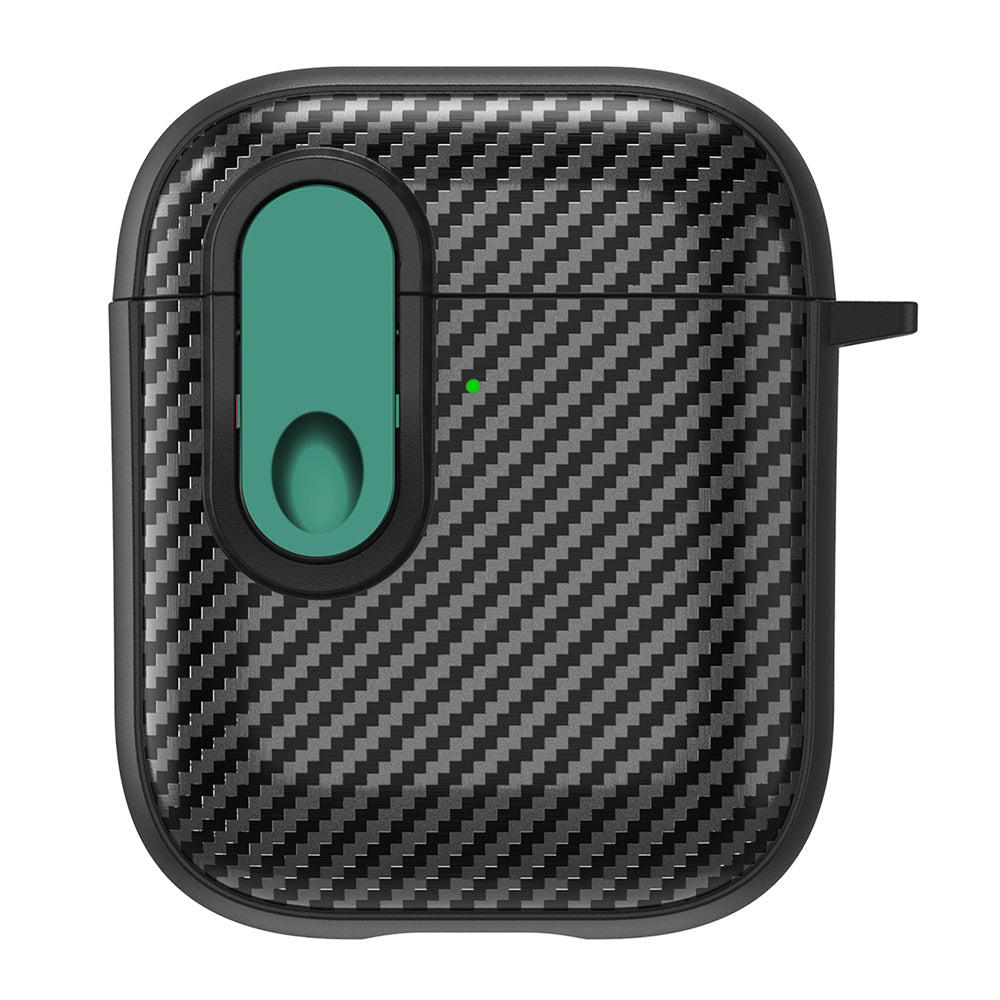 Earphone Protective Case for Apple AirPods with Charging Case (2016) / (2019) / AirPods with Wireless Charging Case (2019) , Buckle Design TPU+PC Cover