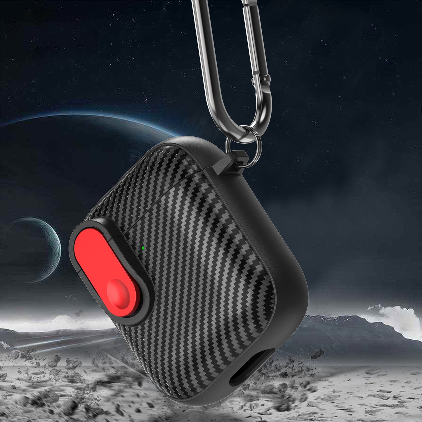 Earphone Protective Case for Apple AirPods with Charging Case (2016) / (2019) / AirPods with Wireless Charging Case (2019) , Buckle Design TPU+PC Cover