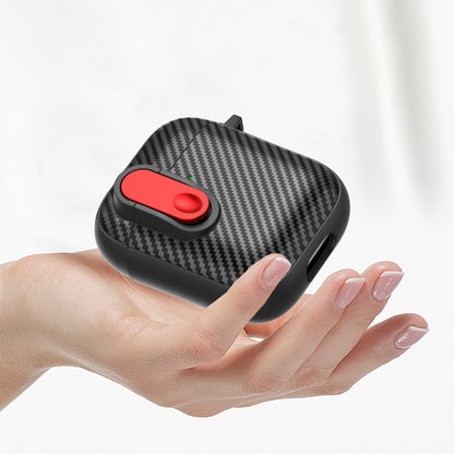 Earphone Protective Case for Apple AirPods with Charging Case (2016) / (2019) / AirPods with Wireless Charging Case (2019) , Buckle Design TPU+PC Cover