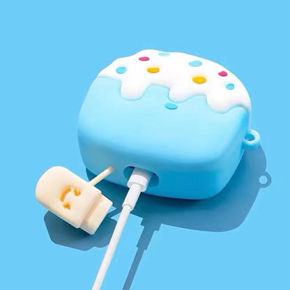 For Apple AirPods Pro  /  Pro 2 Ice Cream Design Earphone Protective Cover Silicone Case with Anti-lost Buckle