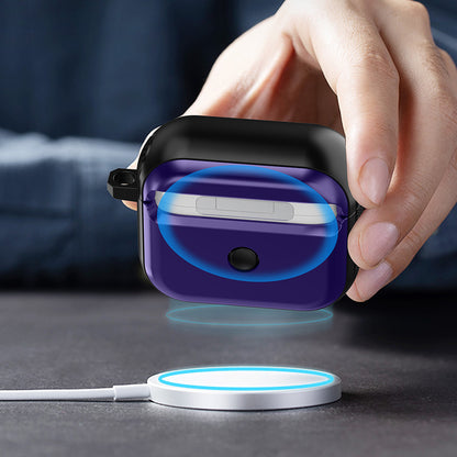 For Apple AirPods 3 Bluetooth Earphone Magnetic Case Buckle Design Earbud TPU Cover with Carabiner