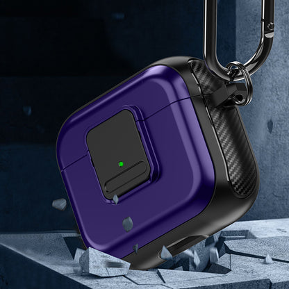 For Apple AirPods 3 Bluetooth Earphone Magnetic Case Buckle Design Earbud TPU Cover with Carabiner
