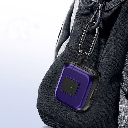For Apple AirPods 3 Bluetooth Earphone Magnetic Case Buckle Design Earbud TPU Cover with Carabiner