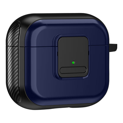 For Apple AirPods 3 Bluetooth Earphone Magnetic Case Buckle Design Earbud TPU Cover with Carabiner
