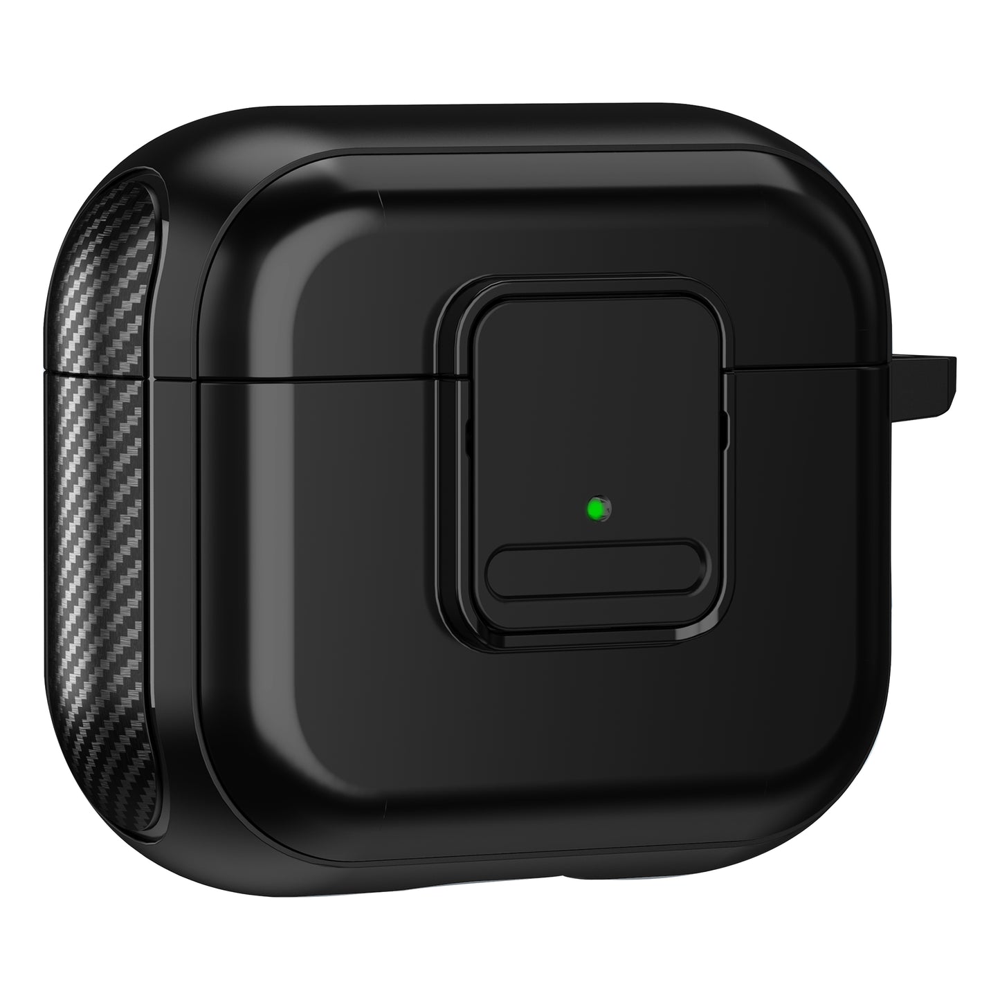 For Apple AirPods 3 Bluetooth Earphone Magnetic Case Buckle Design Earbud TPU Cover with Carabiner