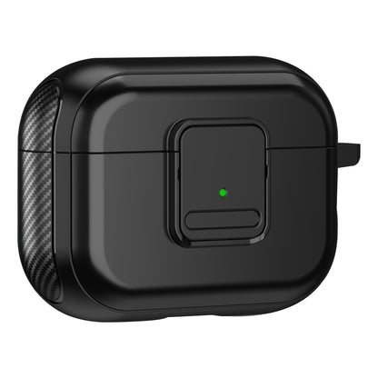 Magnetic Case for Apple AirPods Pro , Buckle Design Bluetooth Earphone TPU Cover with Carabiner