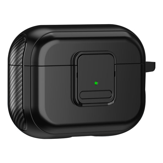 Magnetic Case for Apple AirPods Pro , Buckle Design Bluetooth Earphone TPU Cover with Carabiner