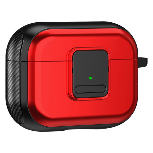 Magnetic Case for Apple AirPods Pro , Buckle Design Bluetooth Earphone TPU Cover with Carabiner