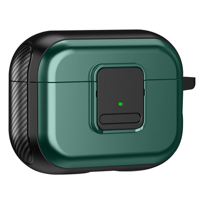 Magnetic Case for Apple AirPods Pro , Buckle Design Bluetooth Earphone TPU Cover with Carabiner