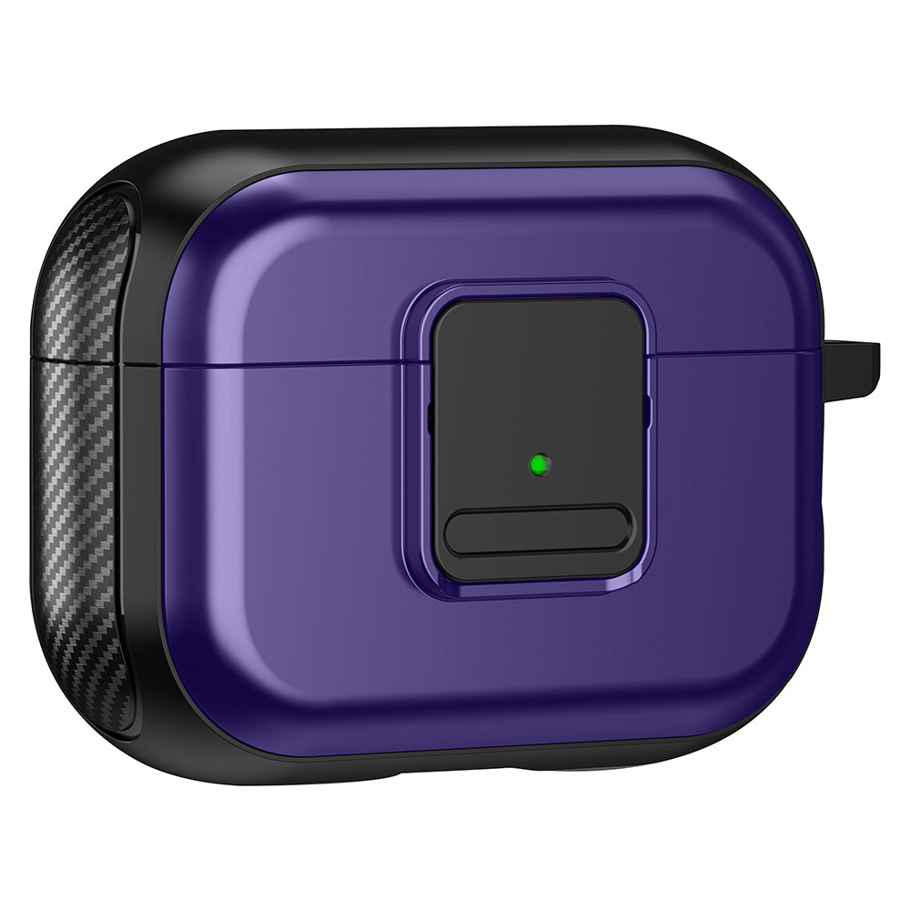 Magnetic Case for Apple AirPods Pro , Buckle Design Bluetooth Earphone TPU Cover with Carabiner