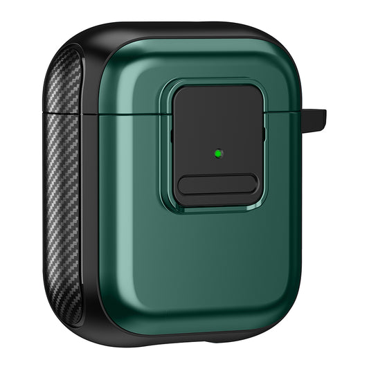 Magnetic Case for Apple AirPods with Charging Case (2016) / (2019) / AirPods with Wireless Charging Case (2019) TPU Earphone Cover with Carabiner