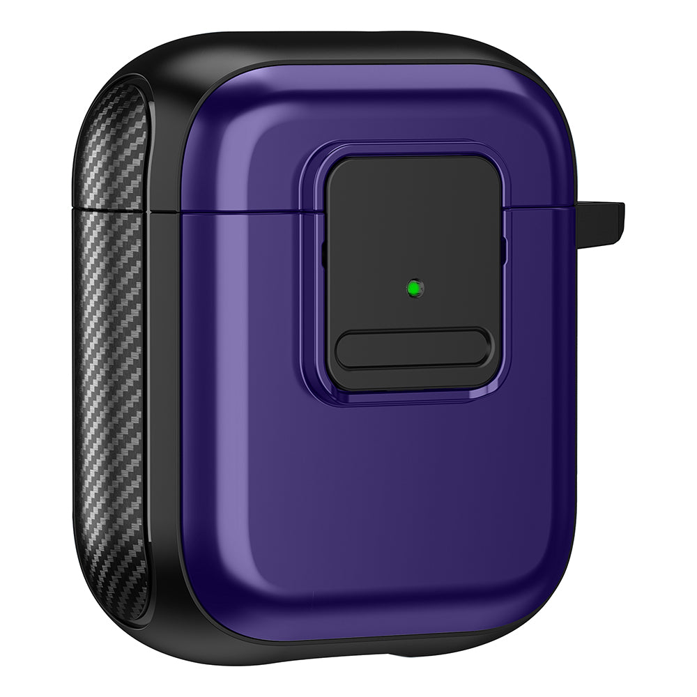 Magnetic Case for Apple AirPods with Charging Case (2016) / (2019) / AirPods with Wireless Charging Case (2019) TPU Earphone Cover with Carabiner