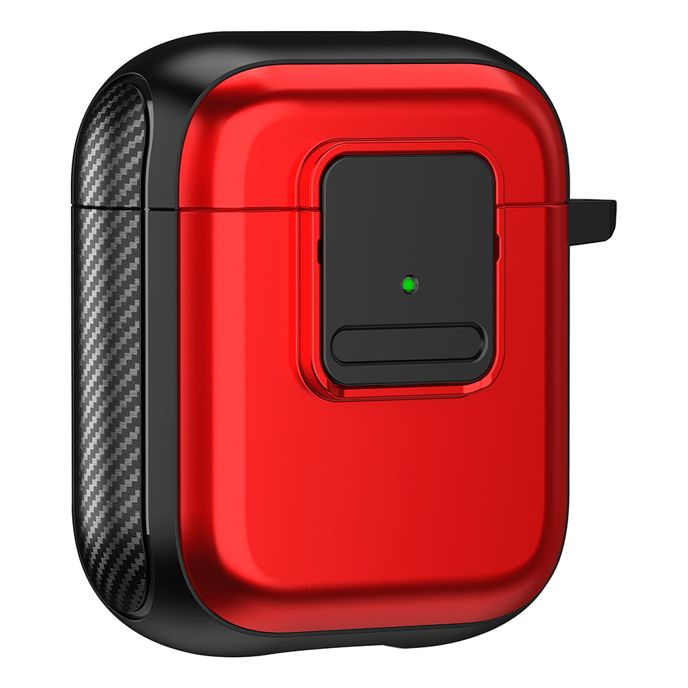 Magnetic Case for Apple AirPods with Charging Case (2016) / (2019) / AirPods with Wireless Charging Case (2019) TPU Earphone Cover with Carabiner