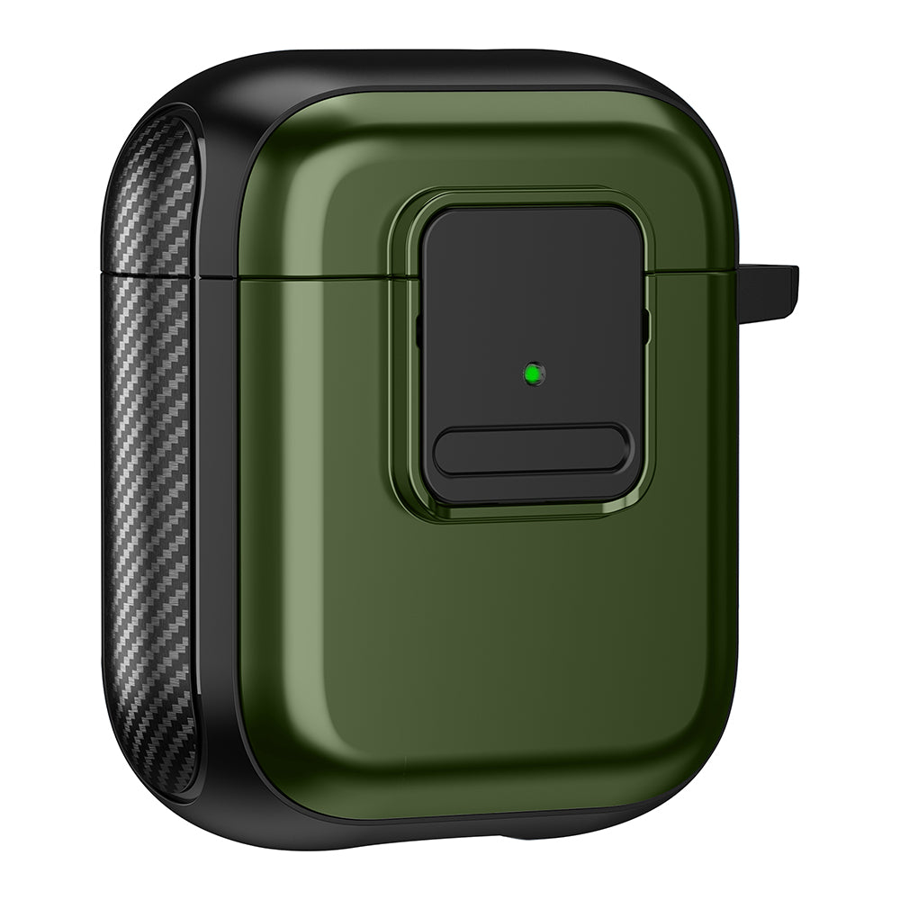 Magnetic Case for Apple AirPods with Charging Case (2016) / (2019) / AirPods with Wireless Charging Case (2019) TPU Earphone Cover with Carabiner