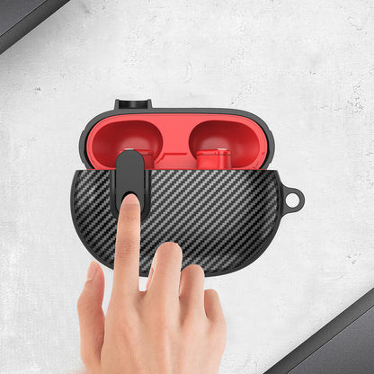 For Beats Wireless Bluetooth Earphone Cover Carbon Fiber Texture TPU+PC Case Headphone Sleeve