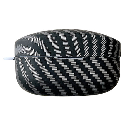 For Sony WF-1000XM4 Earphone Case Carbon Fiber Texture Bi-color Earbud Drop-proof Hard PC Cover