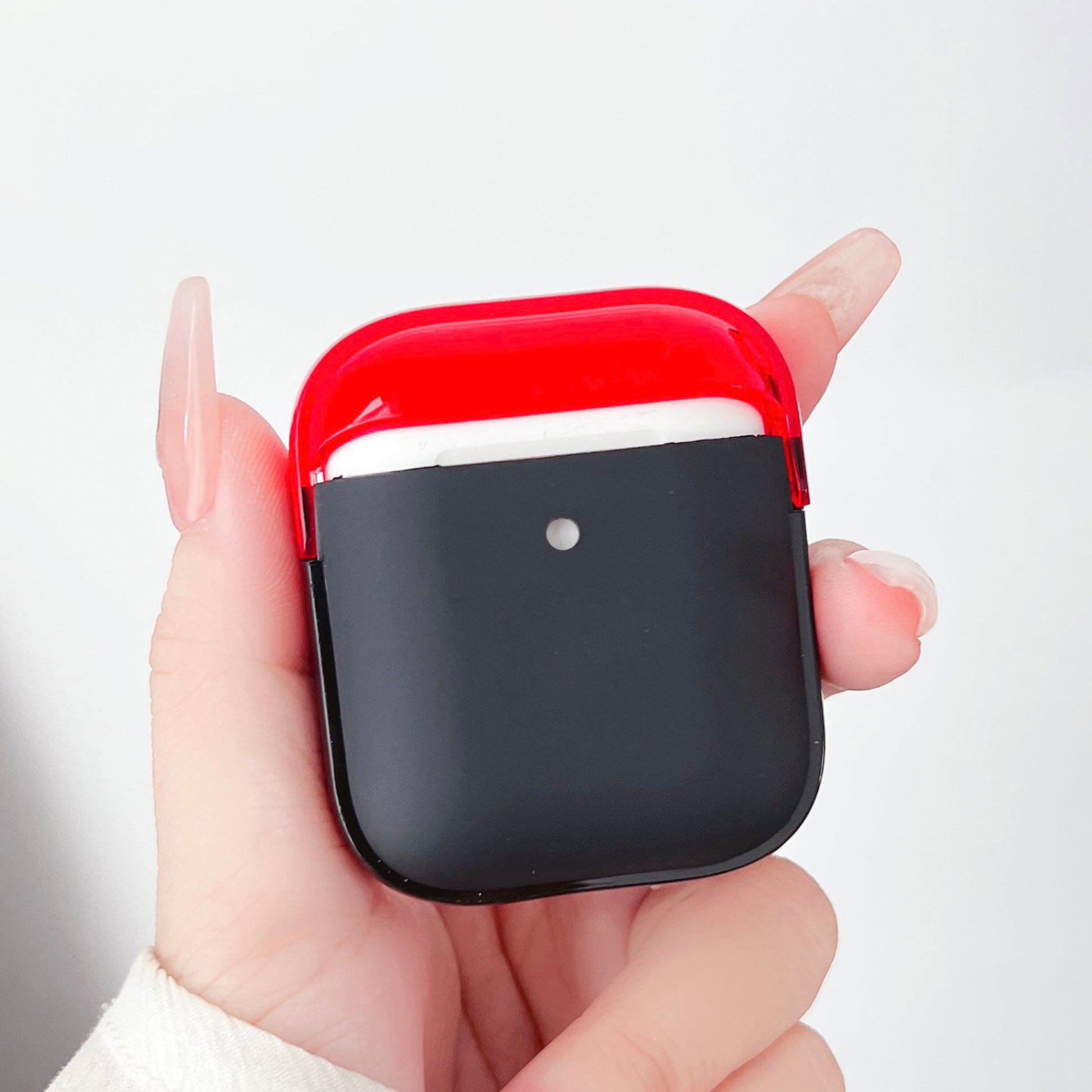 TPU + PC Case for Apple AirPods with Charging Case (2016) / (2019) / AirPods with Wireless Charging Case (2019) , Earphone Protective Cover with Strap