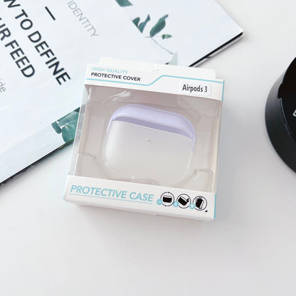 For Apple AirPods 3 Shockproof TPU Case Anti-Drop Bluetooth Earbuds Charging Case Cover with Wrist Strap