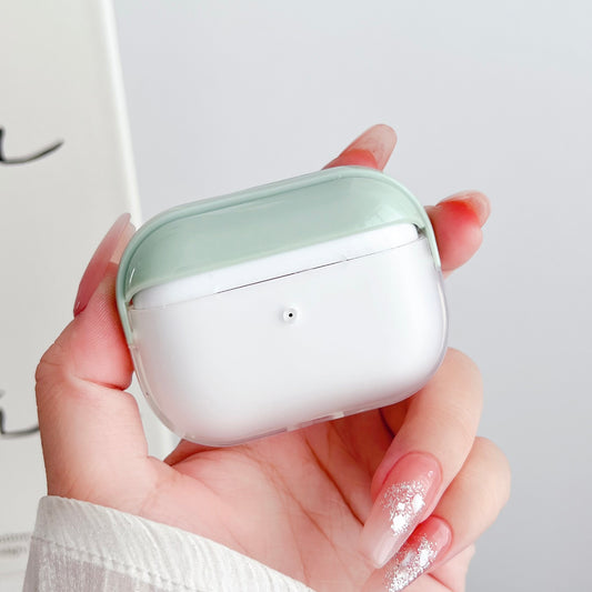 For Apple AirPods Pro Charging Case Cover Bluetooth Headset Shockproof TPU Cover with Wrist Strap