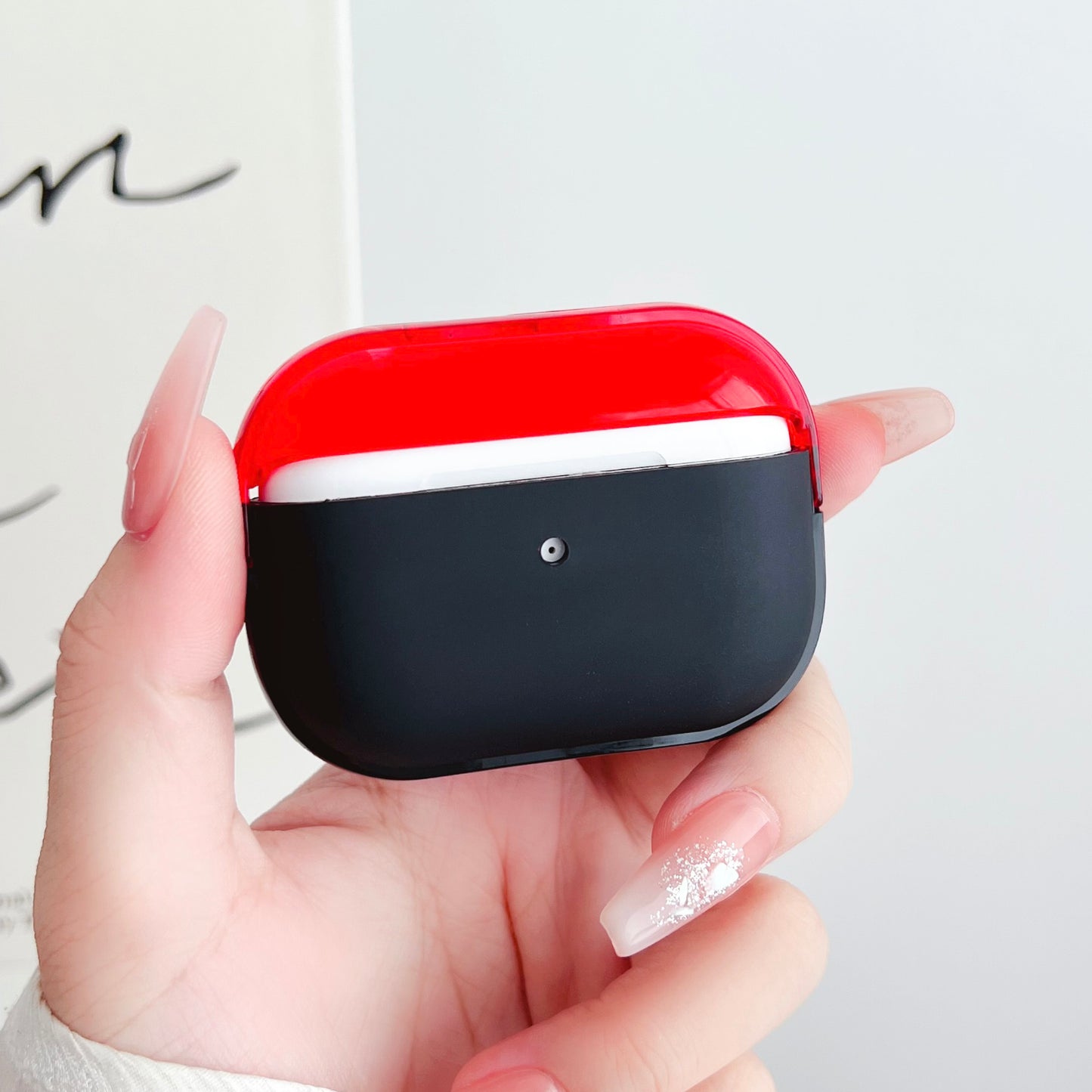 For Apple AirPods Pro Charging Case Cover Bluetooth Headset Shockproof TPU Cover with Wrist Strap