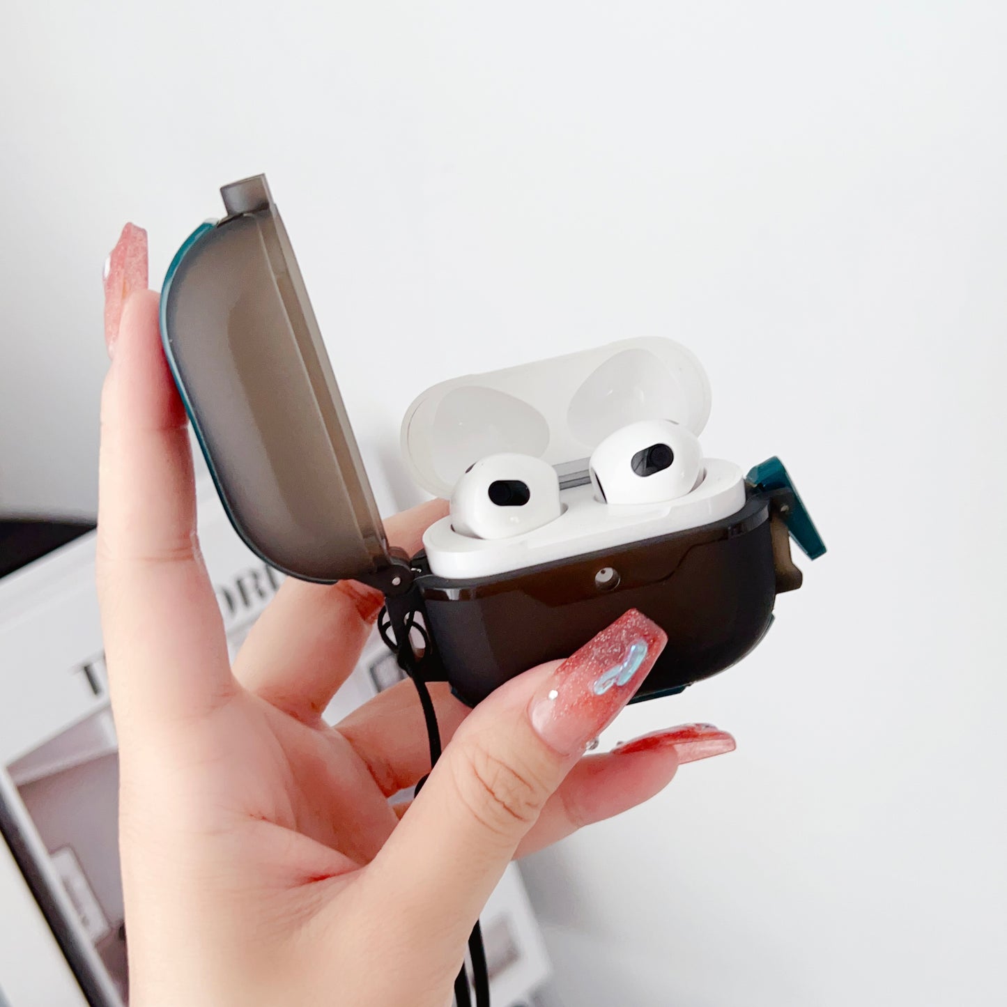 Leica Series TPU Earphones Cover for AirPods 3 Dual Color Bluetooth Earbuds Protective Case Skin with Lanyard