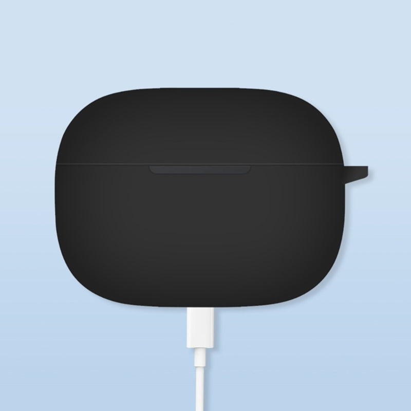For Realme Buds T300 Earphone Silicone Case Anti-drop Earbud Protective Cover with Anti-lost Buckle