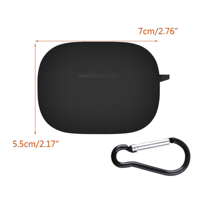For Realme Buds T300 Earphone Silicone Case Anti-drop Earbud Protective Cover with Anti-lost Buckle