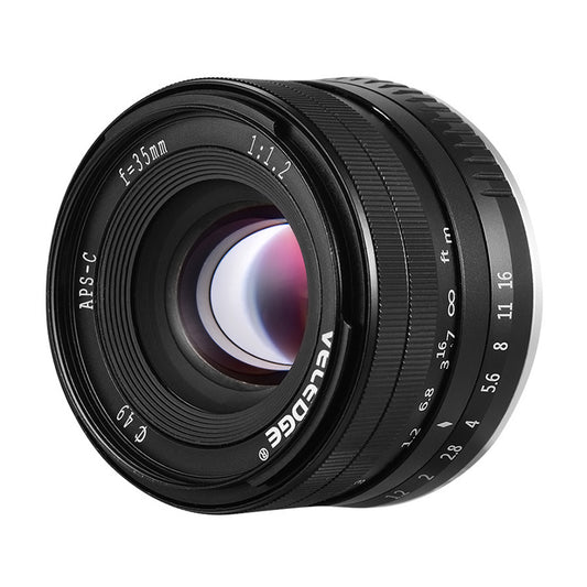 VELEDGE V-35 35mm F1.2 Large Aperture Lens Manual Focus Fixed Lens for Sony A6300 A6400 NEX Mirrorless Camera