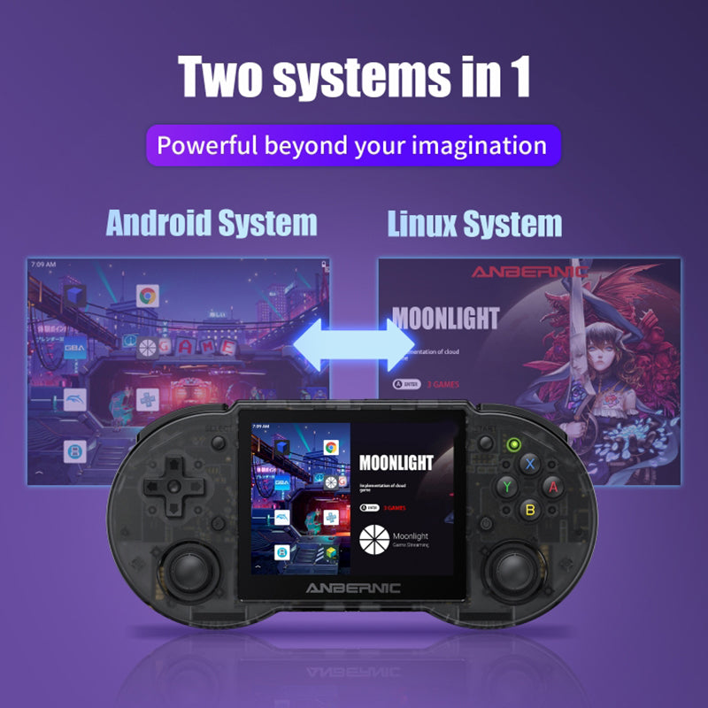 ANBERNIC RG353P 2.4G / 5G Dual-Band 3.5 Display Game Console 16GB+128GB Portable Game Console, 25000 Games
