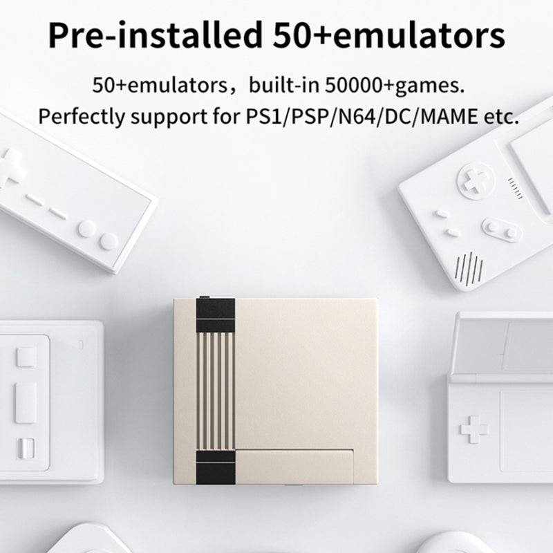 KINHANK Super Console X Cube 128GB HD Retro Game Console Classic Mini Video Games with 2 Wired Controllers (EU Plug)