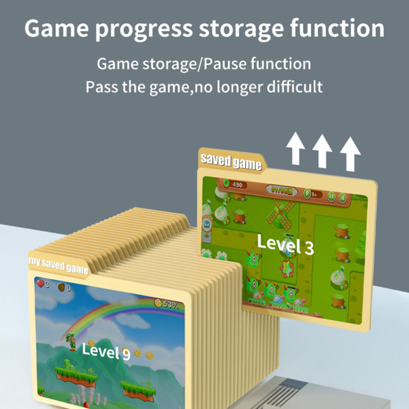 KINHANK Super Console X Cube 128GB HD Retro Game Console Classic Mini Video Games with 2 Wired Controllers (EU Plug)