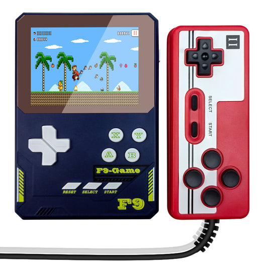 F9 Kids Handheld Game Console 3.5-Inch LCD Screen Retro Handheld Video Game Gift Supports Two Players