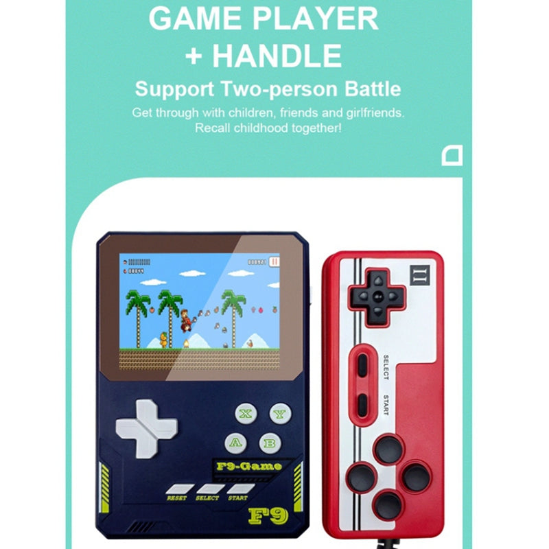 F9 Kids Handheld Game Console 3.5-Inch LCD Screen Retro Handheld Video Game Gift Supports Two Players