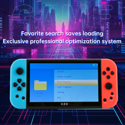 X80 7.0 inch HD Screen Handheld Game Console 20000 Games Video Game Console